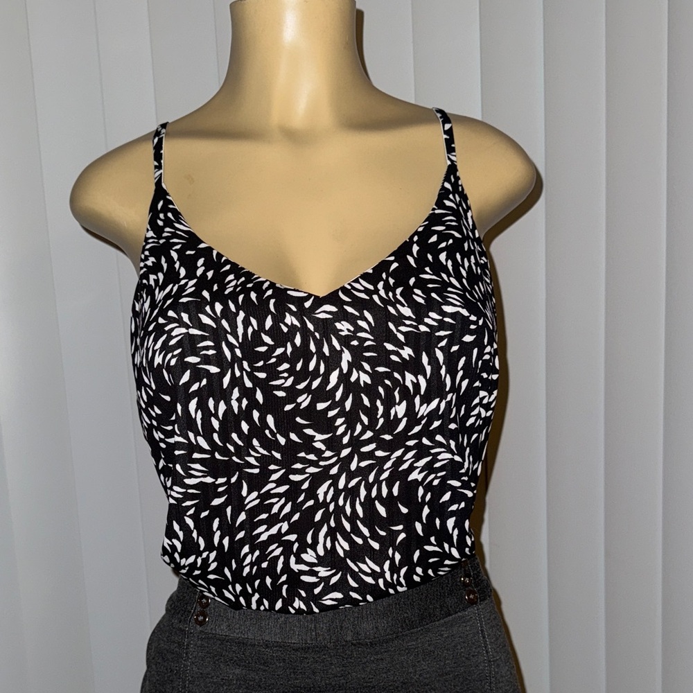 White House Black Market Black and White Reversible Camisole